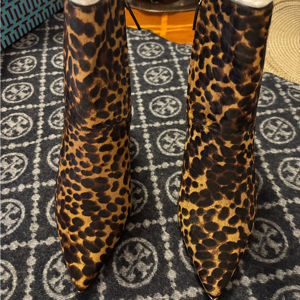 Tory Burch Leopard Ankle Booties